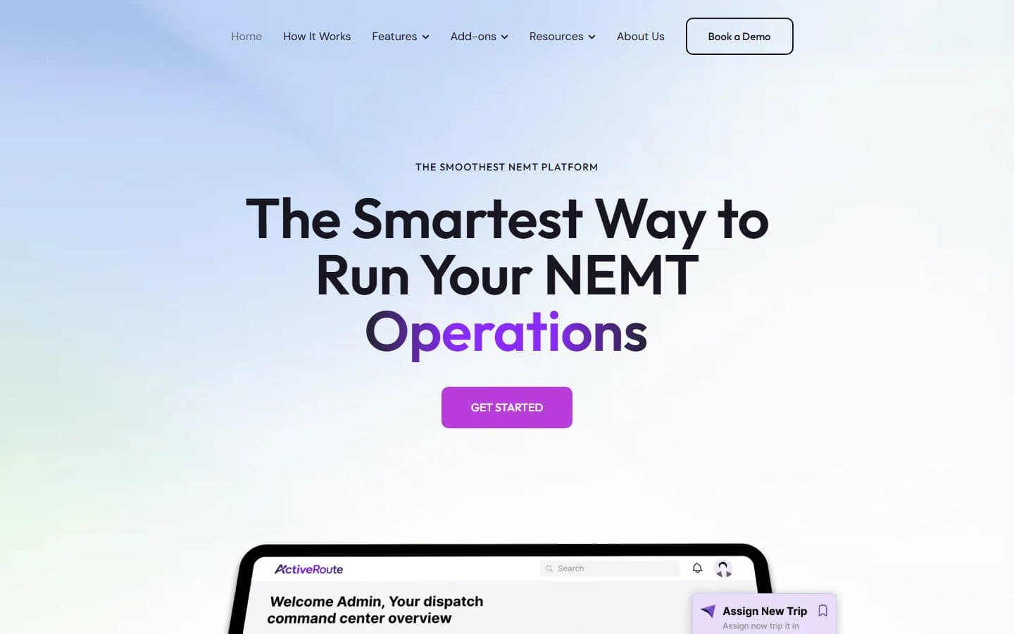 ActiveRoute Marketing Site screenshot