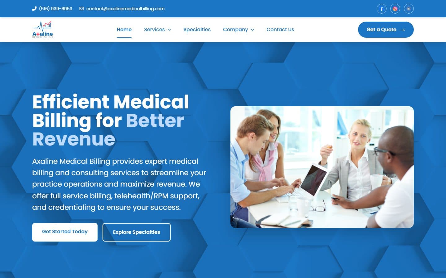 Axaline Medical Billing screenshot