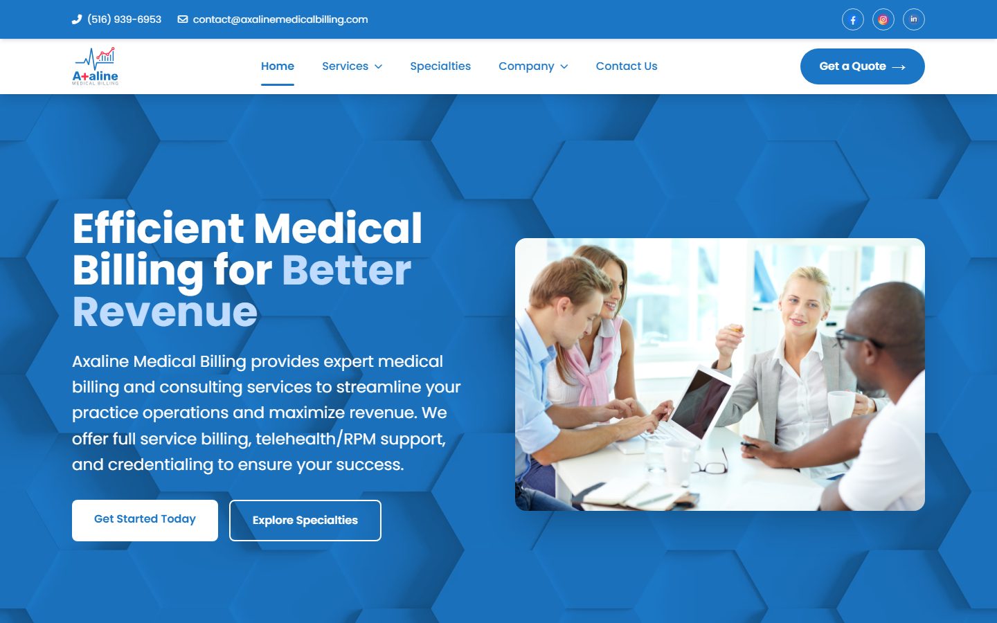 Axaline Medical Billing screenshot 1