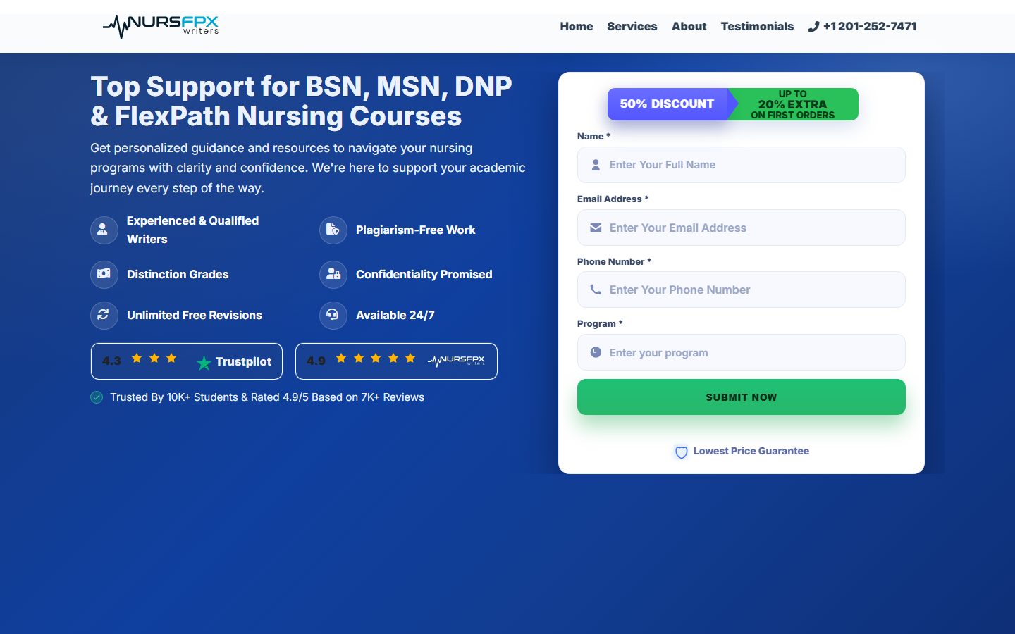 NursFPX Study Portal screenshot 1